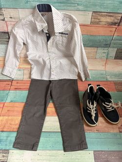All Three Pieces Together For $5 Toddler Dress Shirt Pants And Shoes