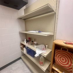 Single Metal Shelving Wall Unit. 