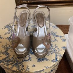 Wedge Sandals , Like New Only Used Once.