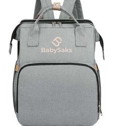 BabySaks Baby Diaper Bag Backpack - Gray