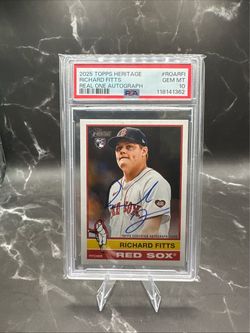 2025 Topps Heritage Richard Fitts Real One Autograph RC PSA 10