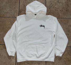 Stussy Eight ball Mens XL White Hoodie