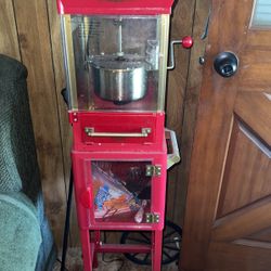 Vintage  Popcorn popper on wheels