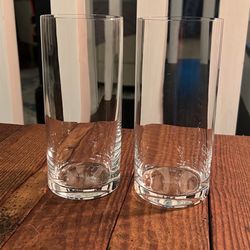 Vintage Mikasa crystal etched highball glasses (2)
