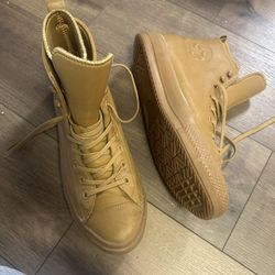 CONVERSE All Star Chuck Taylor Yellow WATERPROOF Shoe Youth Sz 3 High Top Rubber