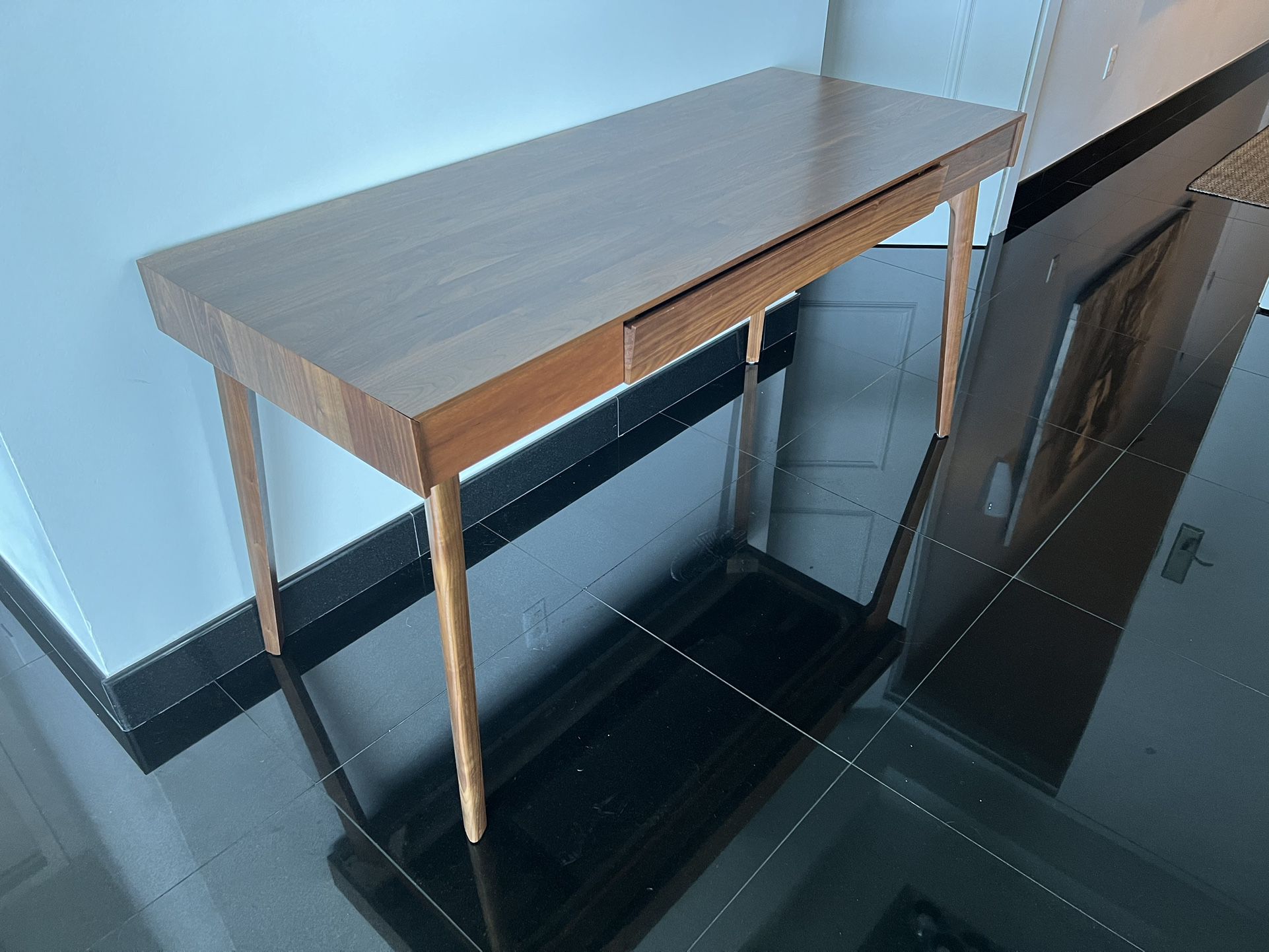 Designer Solid Walnut desk. Perfect Condition. 