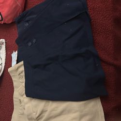 Two Khaki Skirts, Two Dark Blue  Skirts