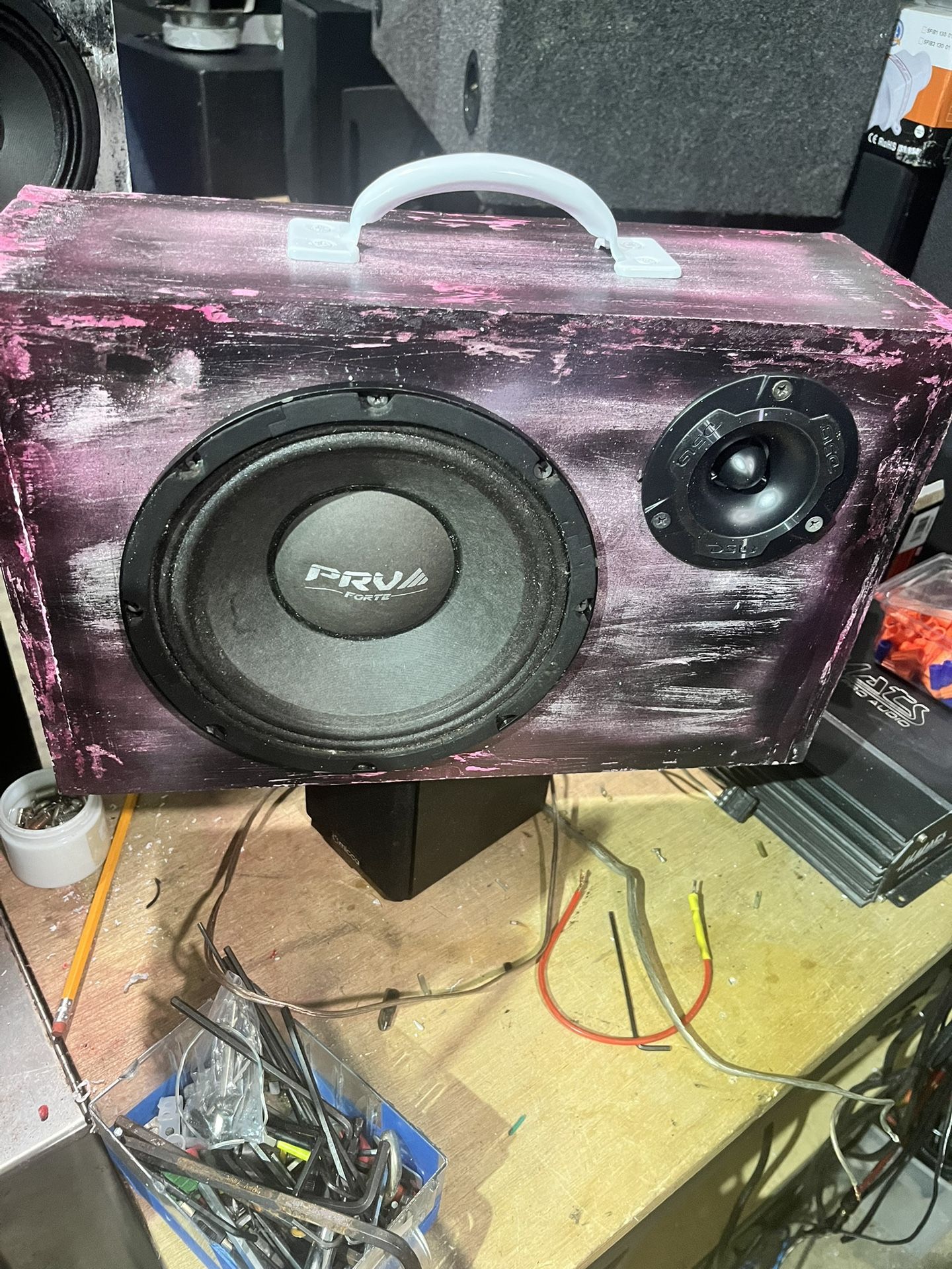 Speakers 1 8”prv 700 Watts Rms 2 Orion 4x6 Coaxials & 1 ds18 Bullet Tweeter