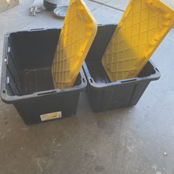 2 Large Storage Containers 