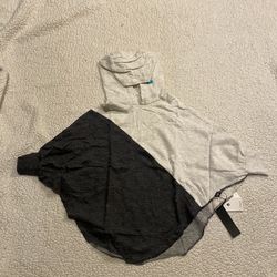  Bat Shirt Hooded Light Gray/charcoal 3T Poncho