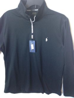 NWT polo black performance 1/4 zip golf jacket large