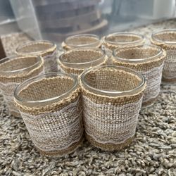 Rustic Candle Wedding Centerpieces