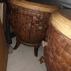Schnadig Drum End Tables 
