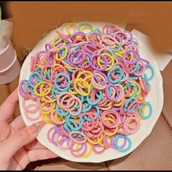 300 Pcs Elastic Ponytail Holders, Small Hair Ties for Girls & Babies, Lightweight for Dail