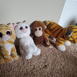Plush Toys - Cats, Tiger,Monkey