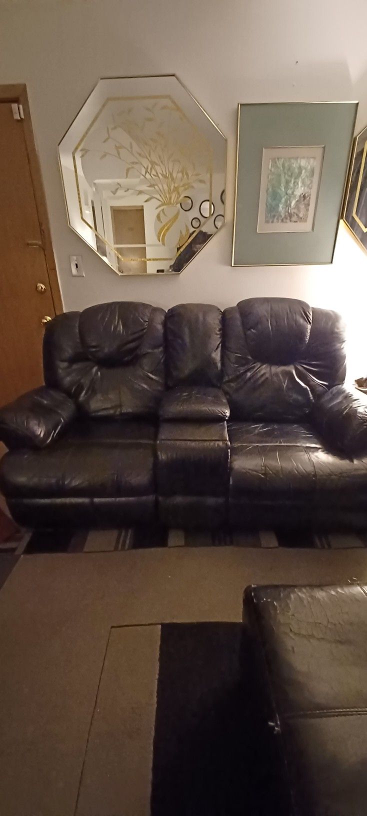 Three Piece Sectional Sofas with Sleeper and Ottoman 