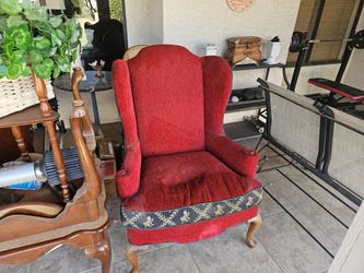 Custom Upholstered French-Style High-Backed Armchair