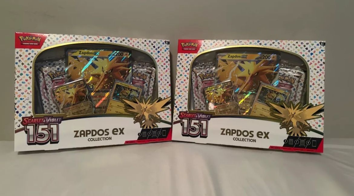 Pokemon TCG Scarlet & Violet 151 Factory Sealed Zapdos Ex Collection Box!