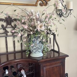 Fake plant flower Bombay vase centerpiece large