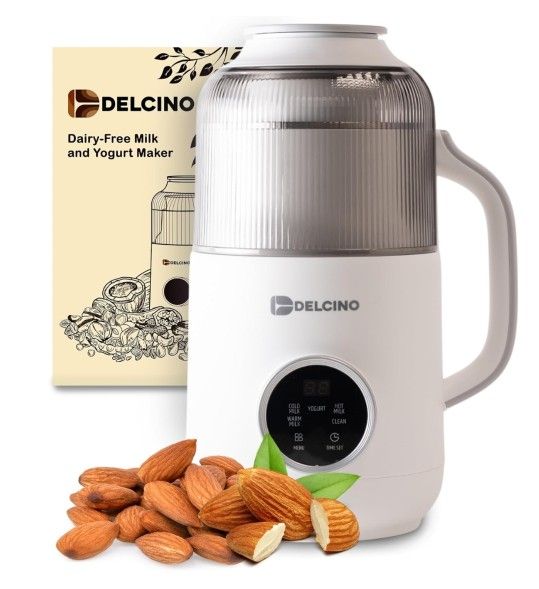 Dairy Free Nut Milk Maker Machine & Yogurt Maker Machine - 27 Oz Homemade Oat Milk, Soy Milk, Almond Milk & More Plant Based Milk & Yogurt - Stainless