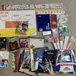 Lot of 37! Large Educational Supplies Bundle for Teachers & Students – Books, Notebooks, Stationery