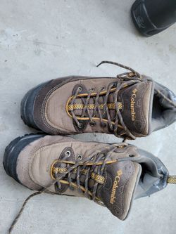 Columbia Men's Hiking Trail Shoes Brown Leather & Mesh Size 12 Waterproof