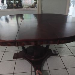 Dining Table With 6 Leather Chairs
