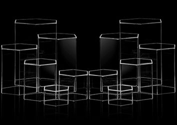 Clear Risers 6 Sizes Set of 24
