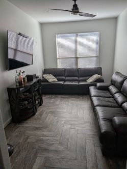 2 Large sofas, brown