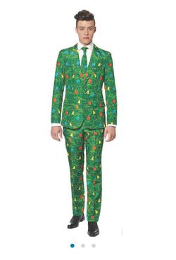 Suitmeister Christmas Holiday Men's 3pc Suit Sz XL