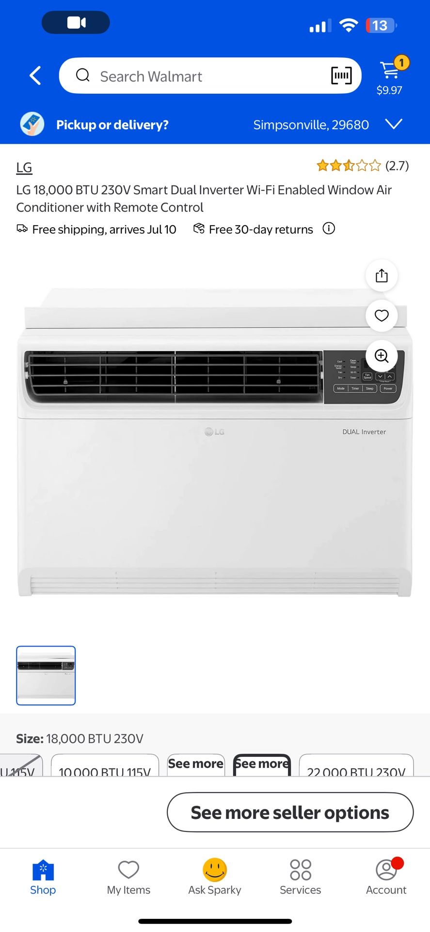 LG AC AIR CONDITIONING UNIT