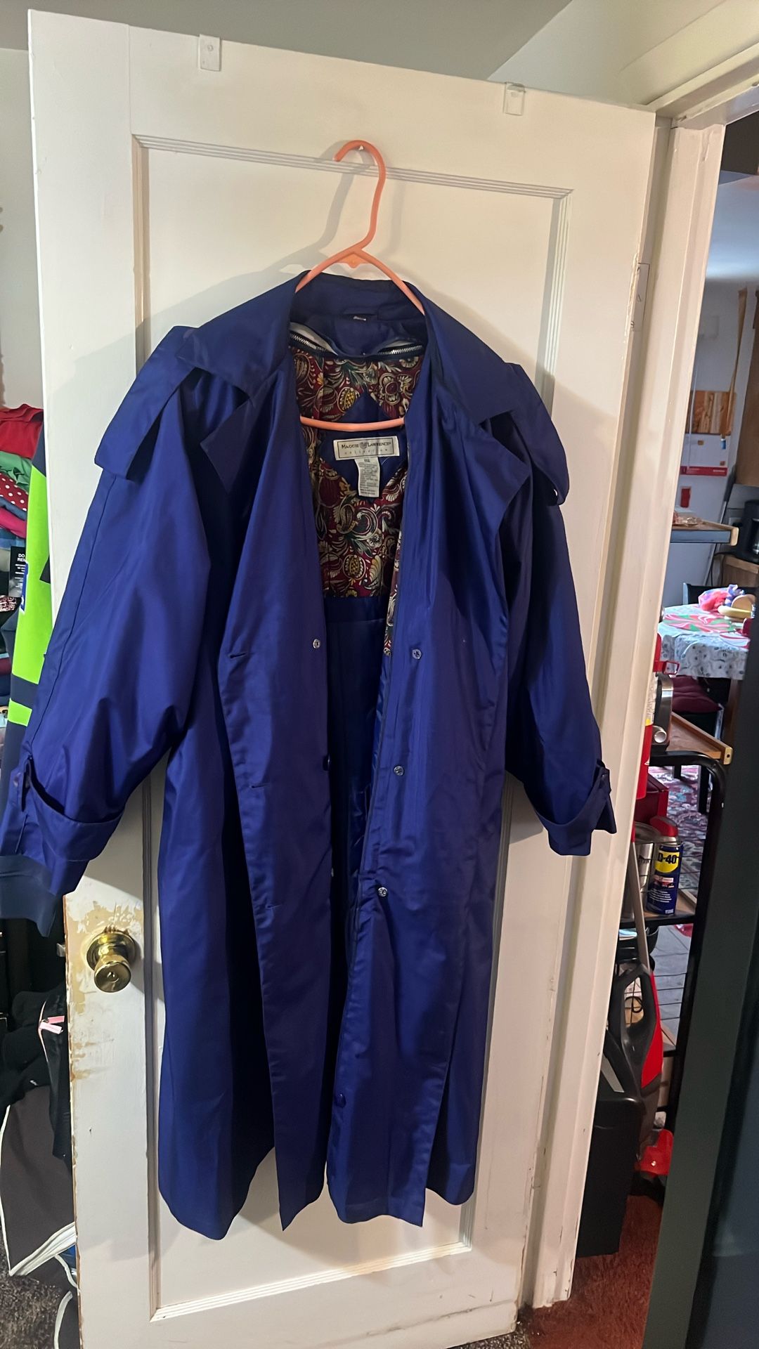 Maggie Lawrence Blue Rain Trench Coat