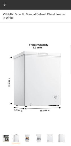 ❄VISSANI 5 cu. ft. Chest Freezer ❄