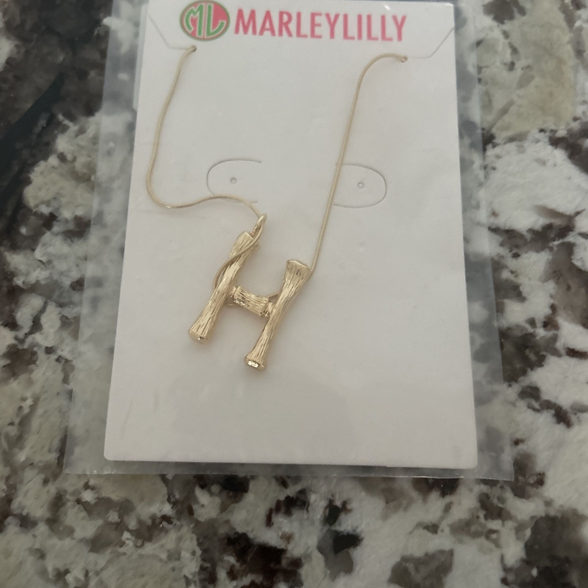 Gold “H” Necklace