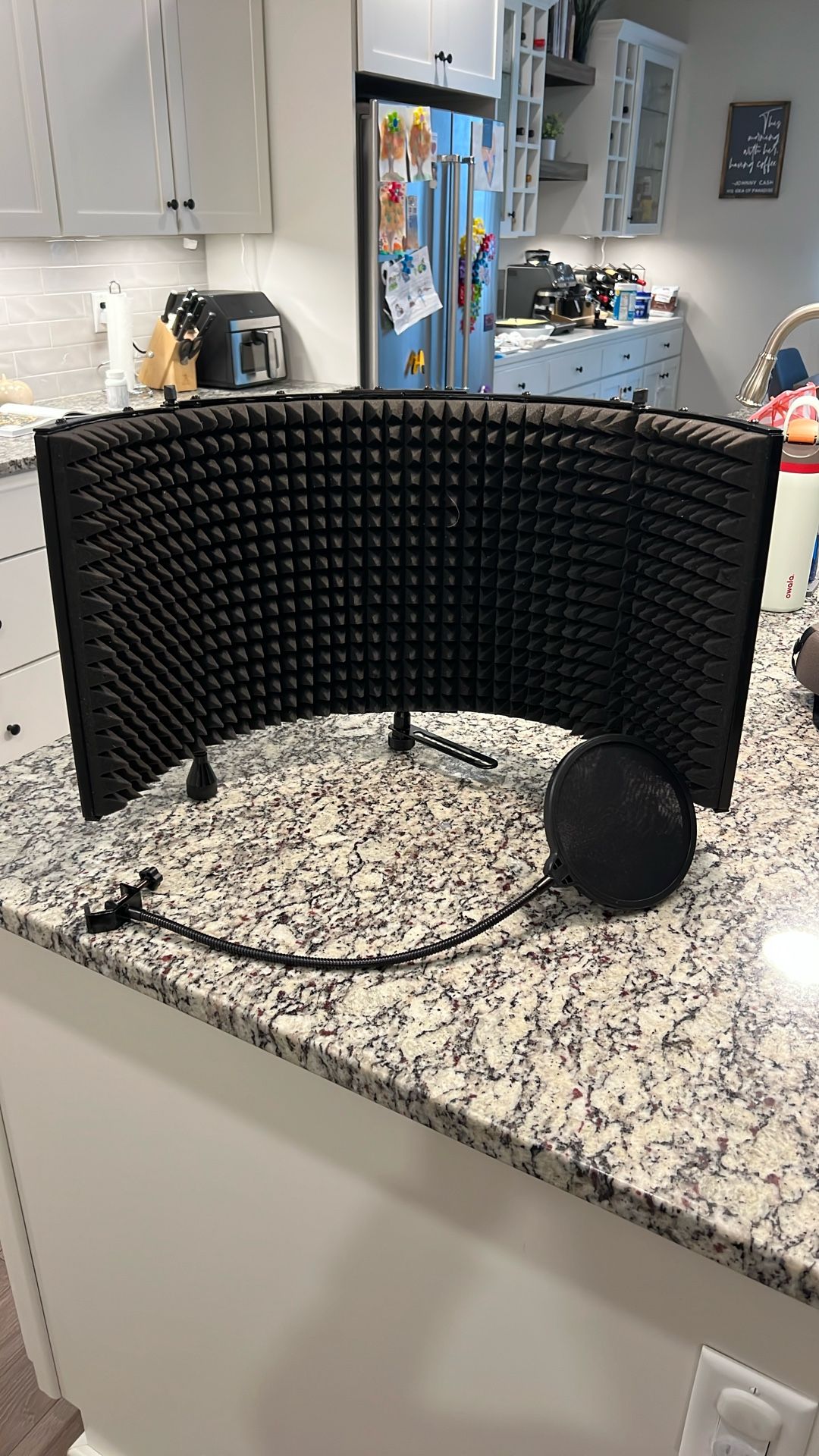 Sound absorption Panel + Boom control For Microphone 