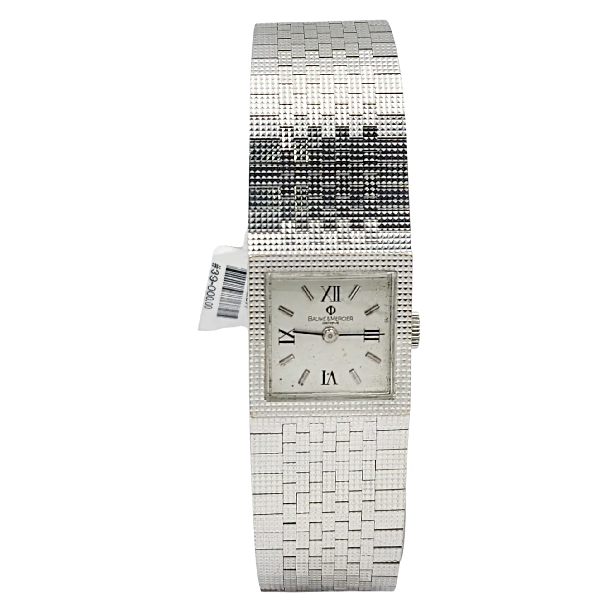 Ladies Baume & Mercier 22mm Vintage 14K White Gold Watch with Silver Dial. (Pre-Owned)