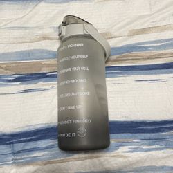 64oz Black/White Water Bottle