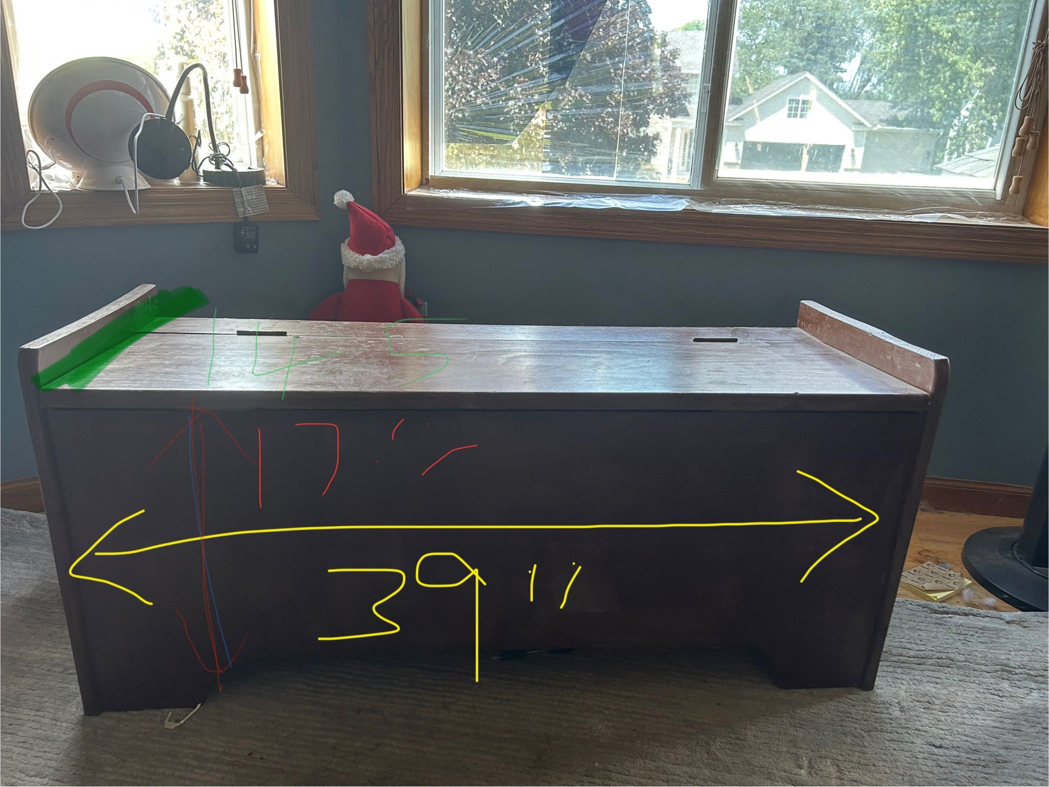 Handmade Solid Wood Toy Storage Bench