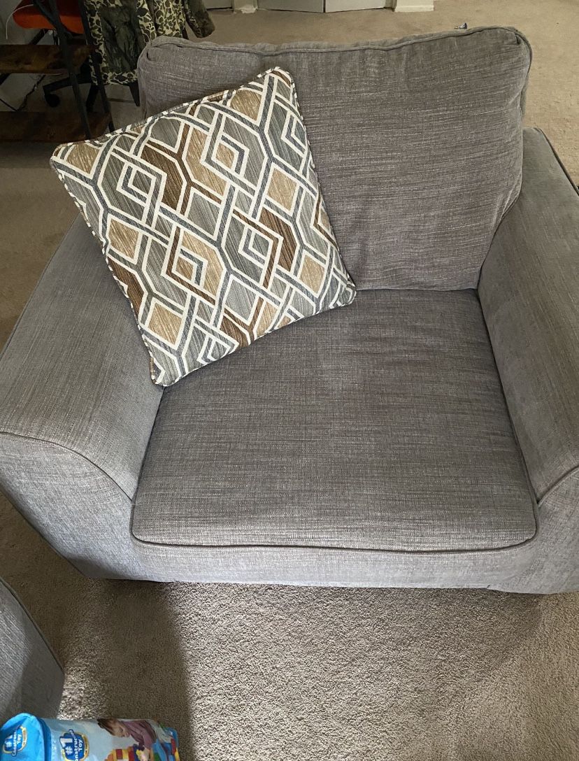 Chair & A Half (Grey) For Living Room 