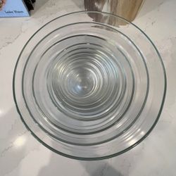 Rare Vintage 9 pc Mixing bowl set made in France Boho Eclectic