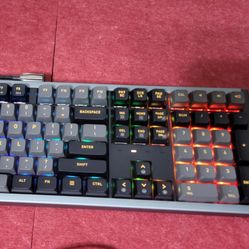 100% Mechanical Keyboard - Linear Switches - Dual Tone - Aluminum Frame - Khail Crimson Red Switches - Brand New Unused