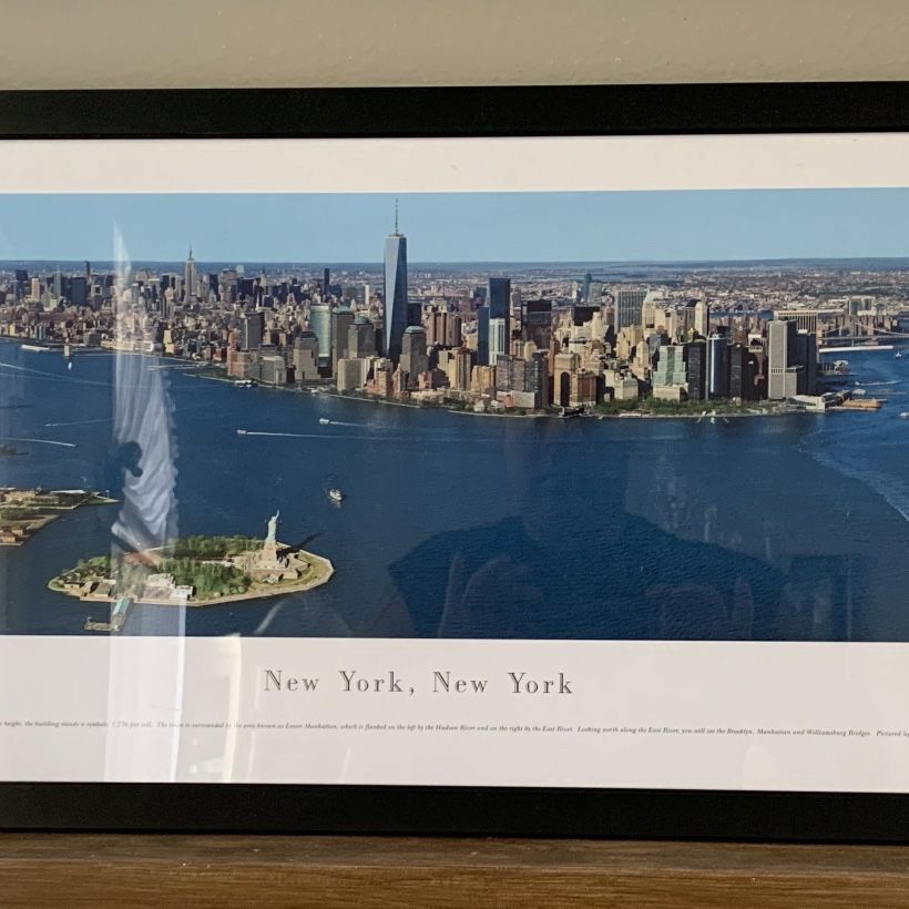 Framed New York City Picture Size 41.5 X 15