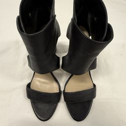 Via Spiga Black Open Toe Heeled Shoes