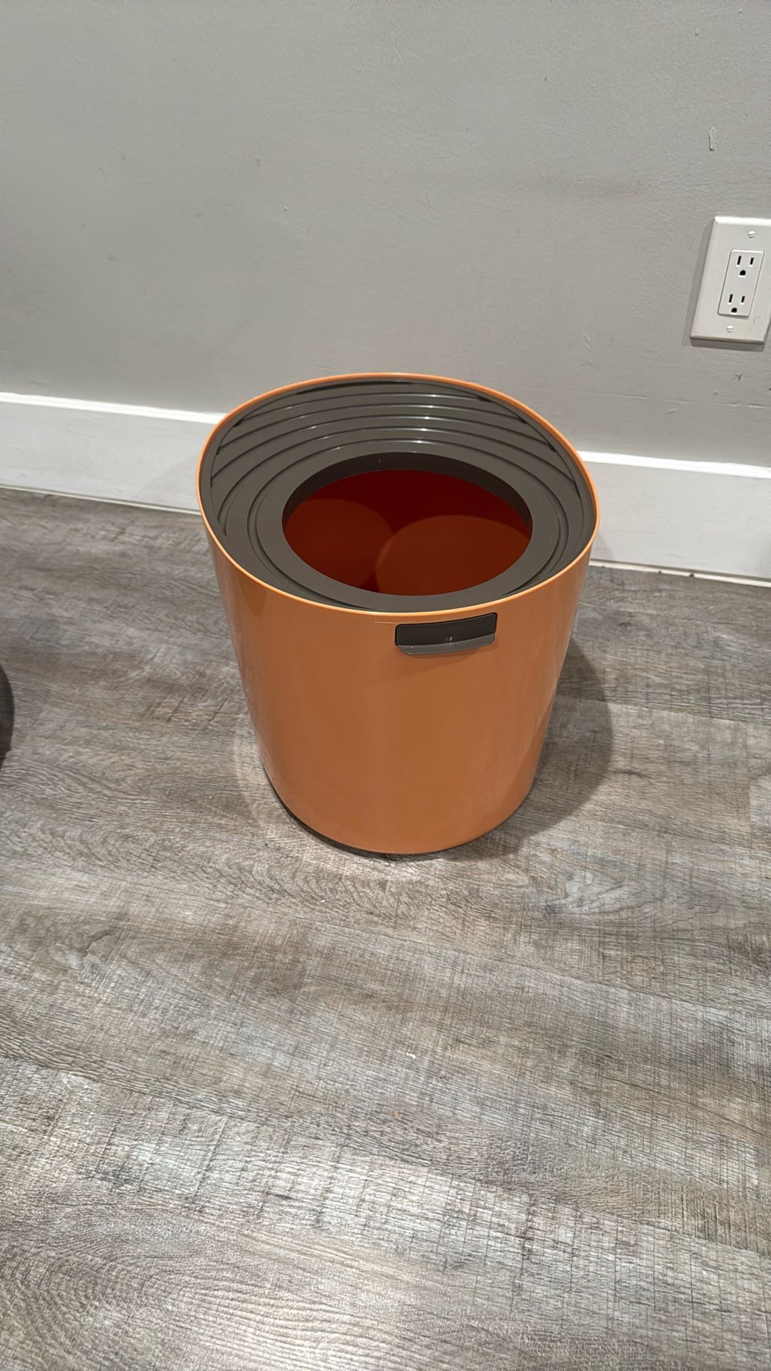 Large Top Open Cat Litter Box Orange