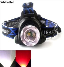 XM-L2 U3 T6 Headlamp 2 Led Bulbs White Red Sensor Head Flashlight Lamp Torch Headlights Waterproof Usb Rechargeable 18650 Battery Lantern