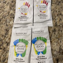 Bodipure All in 1 Keratin Socks & Gloves Moisturizing Foot & Hand Treatment