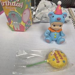 Sonny Angel ROUND BALLOON Birthday gift BEAR  BLUE