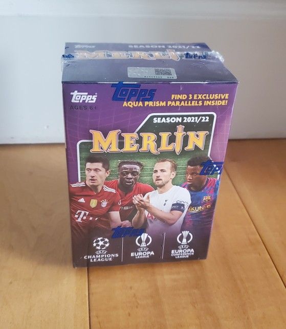 2021-22 UEFA Topps Merlin Soccer Blaster Box