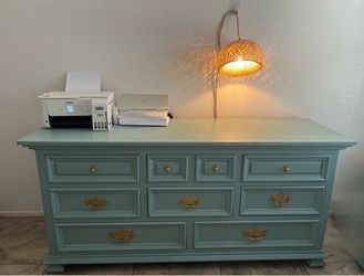 Light blue vintage dresser