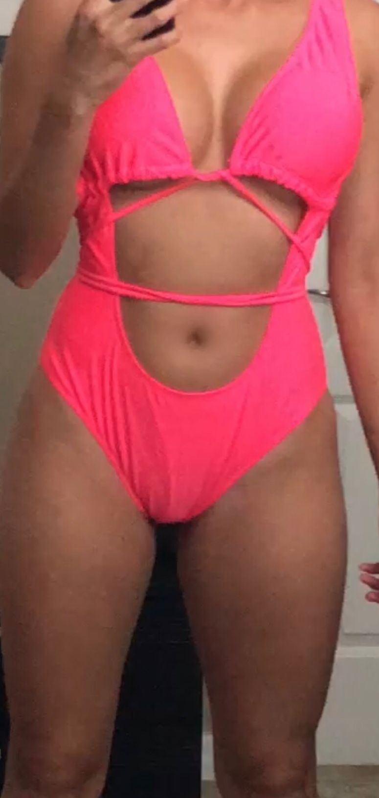 Hot Pink One Piece Swimsuit